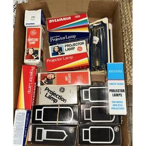 Group Of Old Vintage‎ Bulbs- Sylvania, GE, Projection